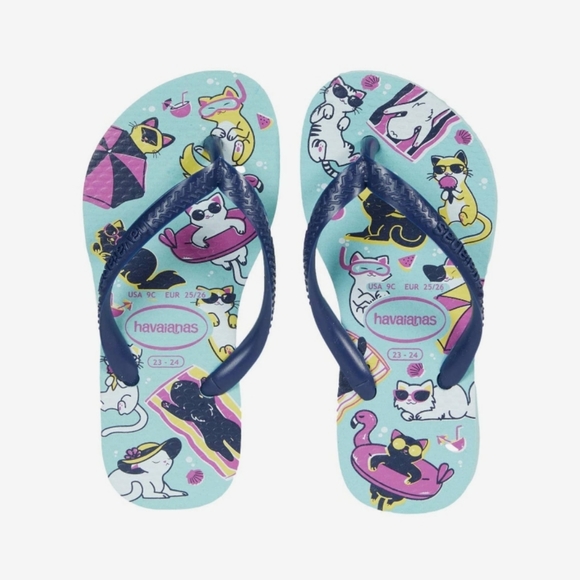 NWT Youth Havaianas Slim Pets Flip-flops - Picture 1 of 7